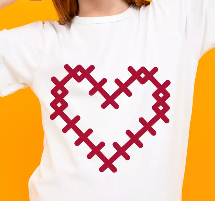 Geometrik kalp çocuk t-shirt - TenStickers