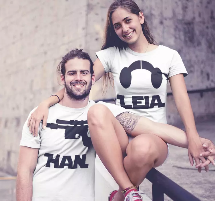 Han ve leia çift t gömlek için t-shirt - TenStickers