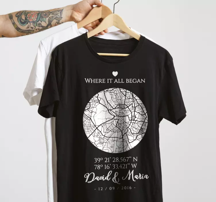 Her şeyin başladığı yer çift tişört - TenStickers