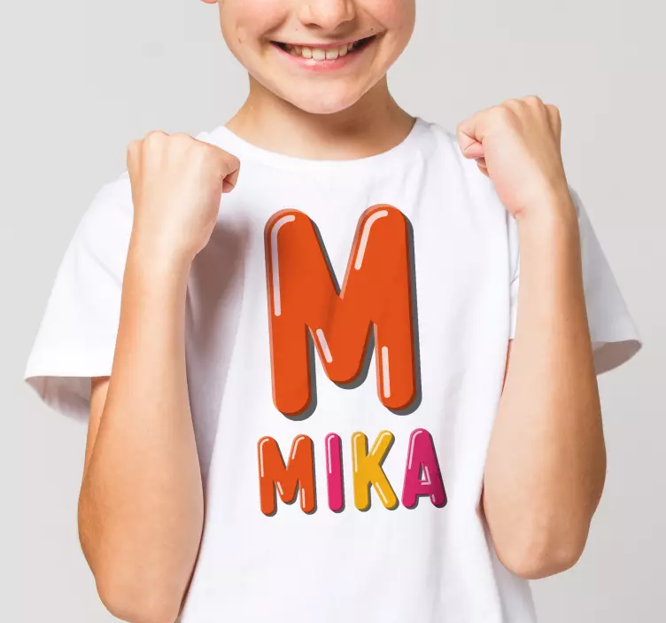 Ilk harf gömlek bebek gömleği adı içindir - TenStickers