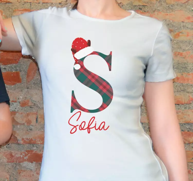 Isim t-shirtleri ile ilk harf noel - TenStickers