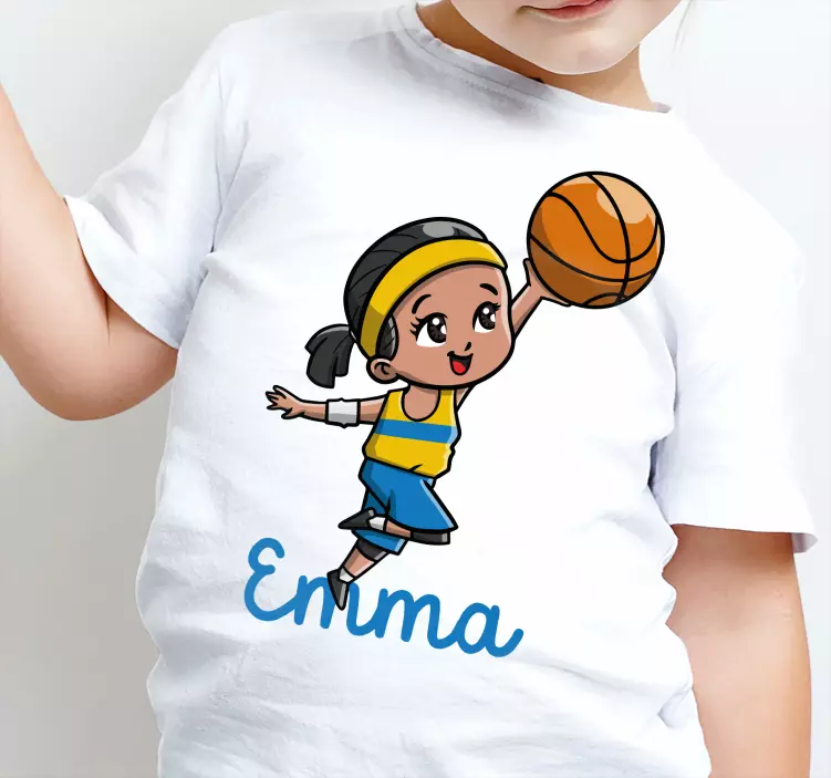 Isim ile kız basketbolcu tişörtleri - TenStickers