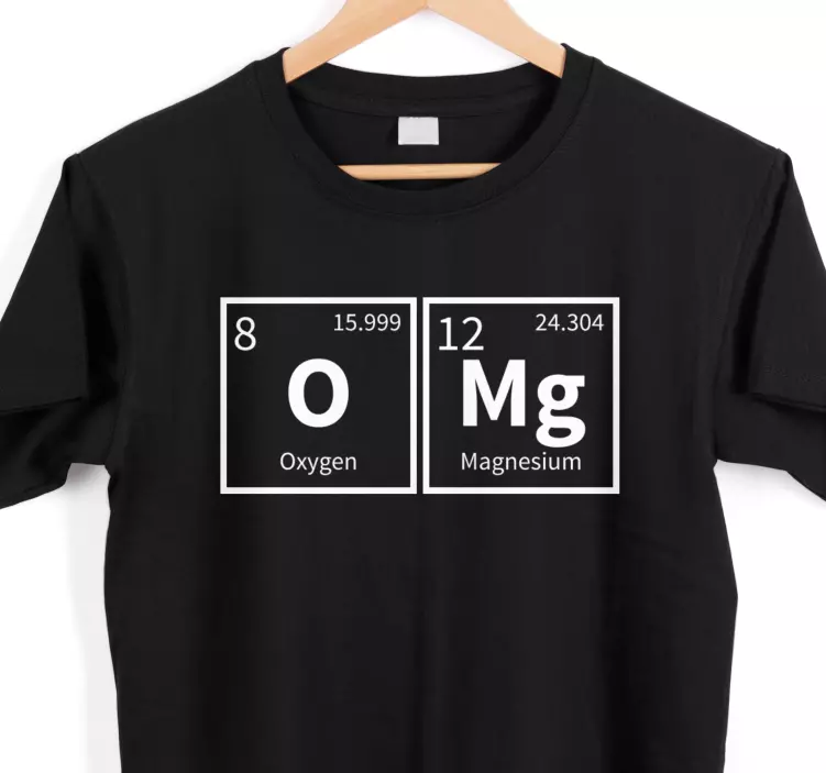 Omg kimyasal element kelime özel tişört - TenStickers
