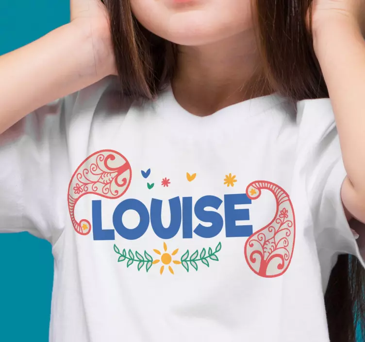 Renkli desenli tasarım t-shirt - TenStickers