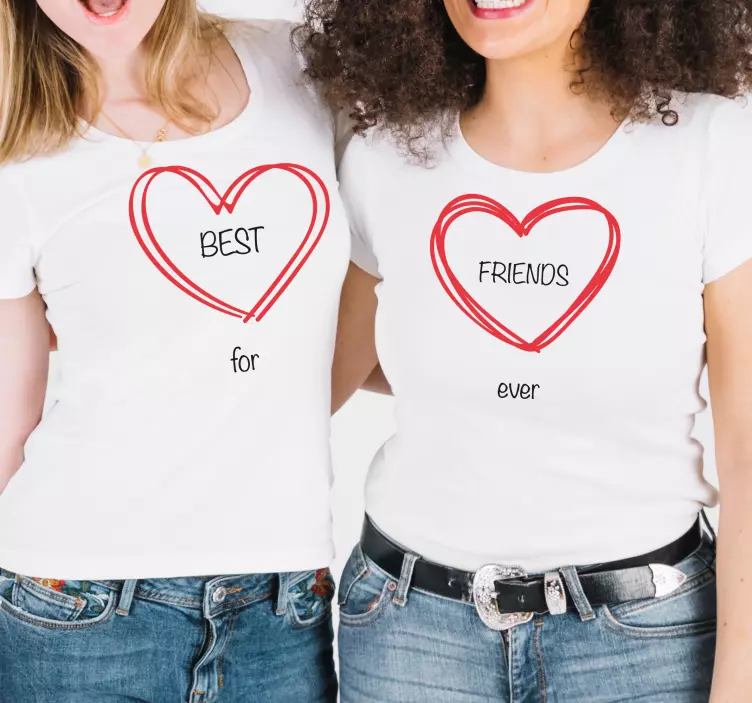 Sonsuza kadar en iyi arkadaşlar özel tişört - TenStickers