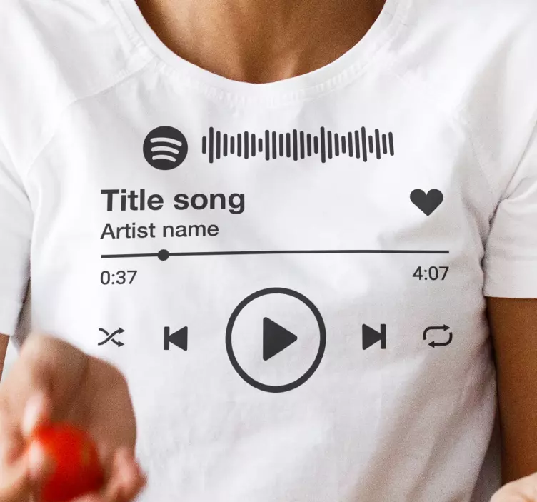 Spotify müzik çal t-shirt - TenStickers