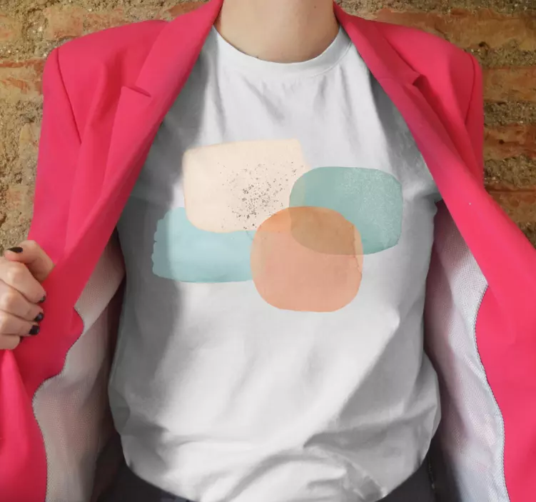 Toprak renkleri minimalist tasarım özel tişört - TenStickers