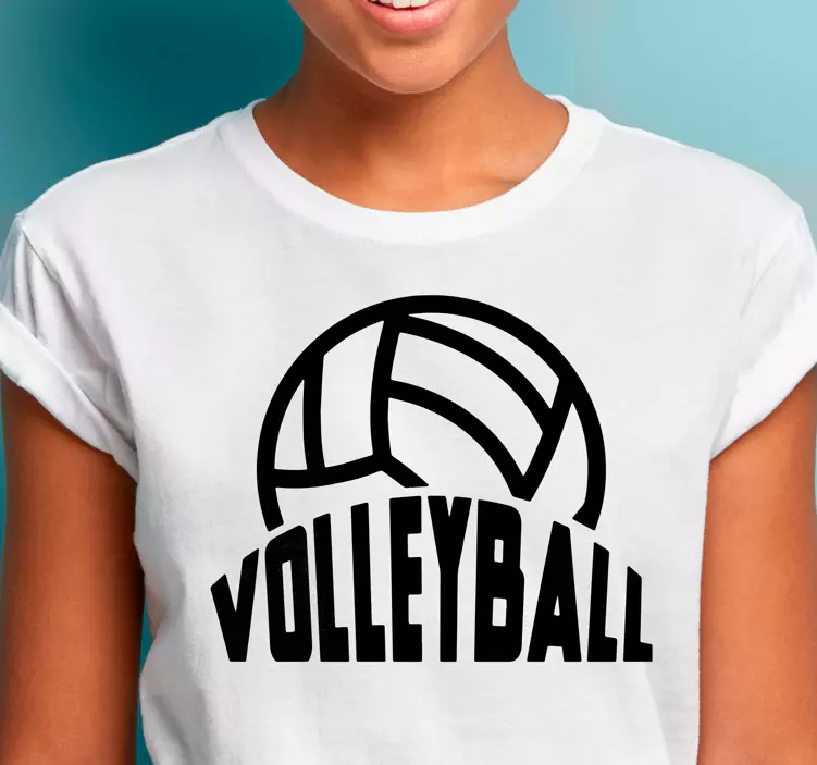 Voleybol doodle özel tişört - TenStickers