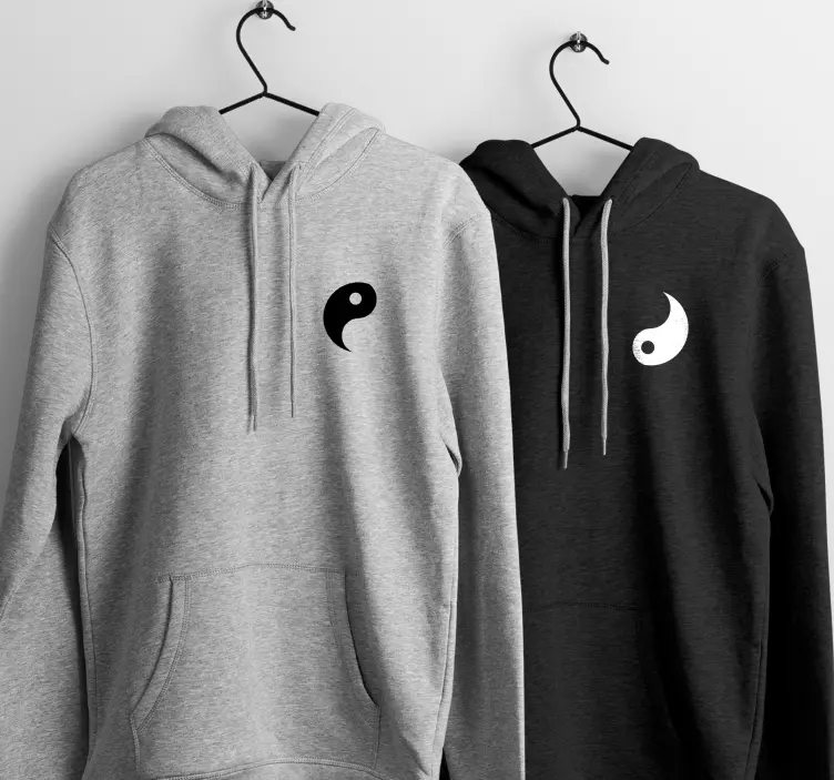 Yin YangYin Yang çi̇ft t-shirts - TenStickers
