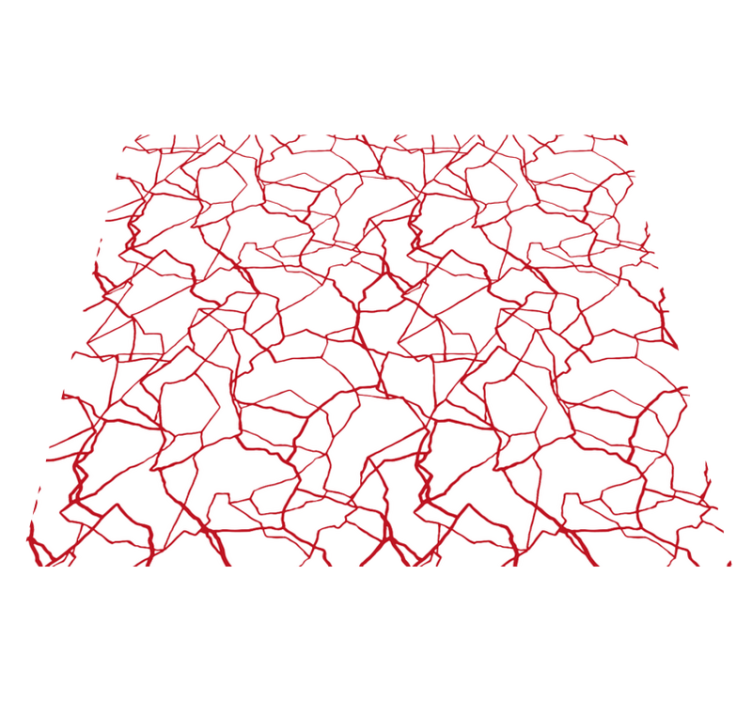 Kırmızı desen çatlama beyaz pvc halı - TenStickers