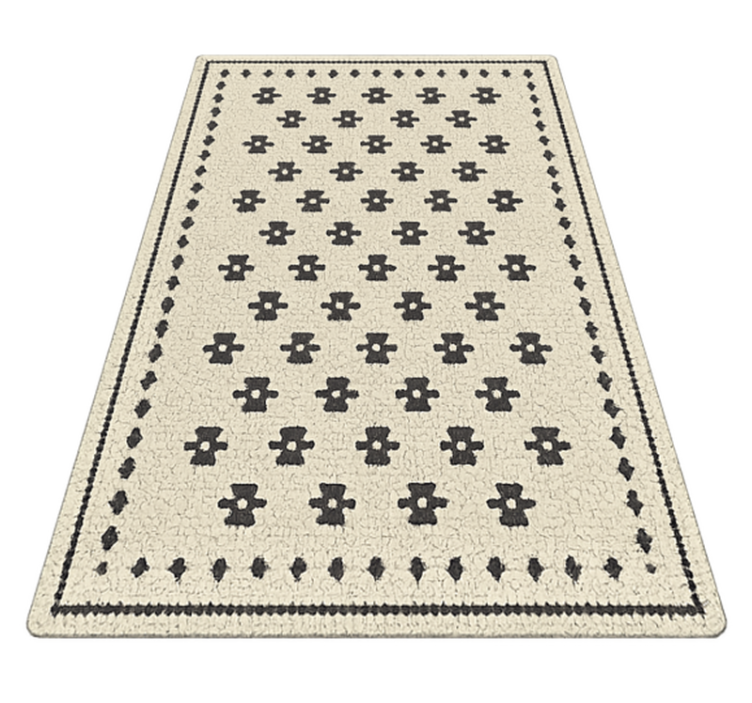 çiçek mozaiği oturma odası pvc halı - TenStickers