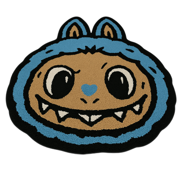 Mavi labubu tasarımı pvc halı - TenStickers