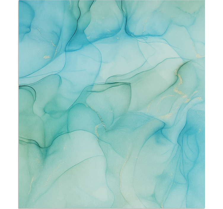 Turkuaz dalga efekti Mermer vinil halı - TenStickers