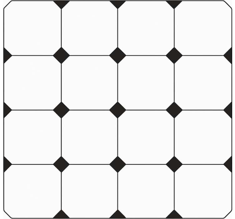 Kareli elmas baskı mutfak pvc halı - TenStickers