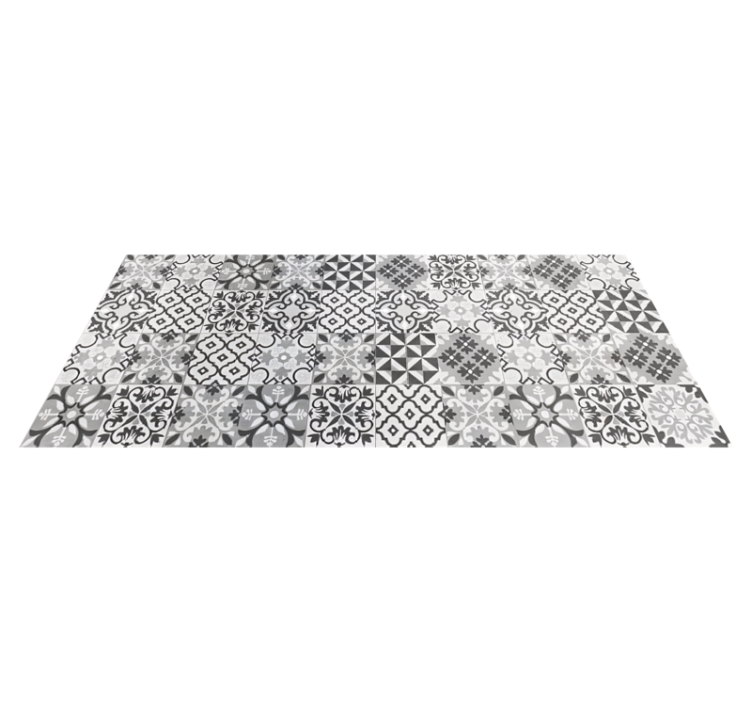 Crearreda gris fayans efekti pvc halı - TenStickers