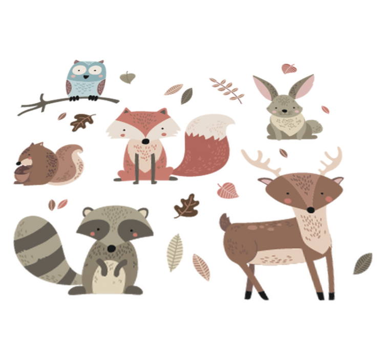 Hayvan pvc halı sonbahar stili - TenStickers