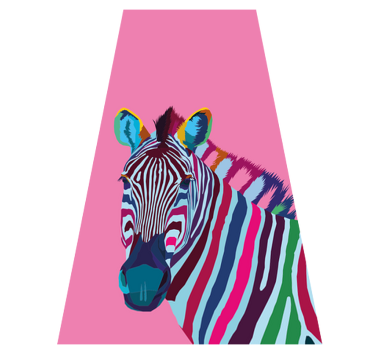 Hayvan pvc halı zebra pop art iphone - TenStickers