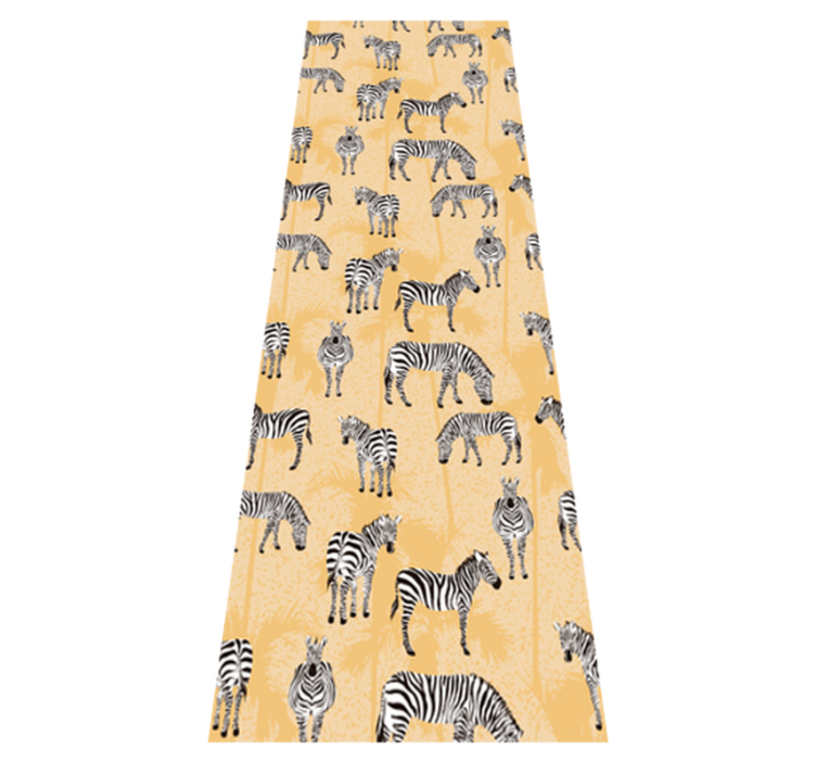 Hayvan pvc halı zebra desenli - TenStickers