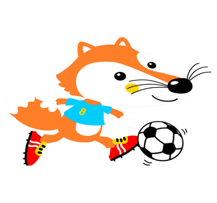 Hayvan pvc halı - Şirin tilki figürü - TenStickers