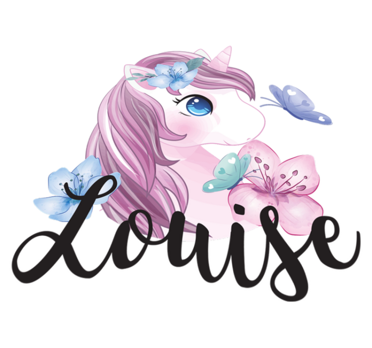 Hayvan pvc halı - kelebekli tekboynuz halısı - TenStickers