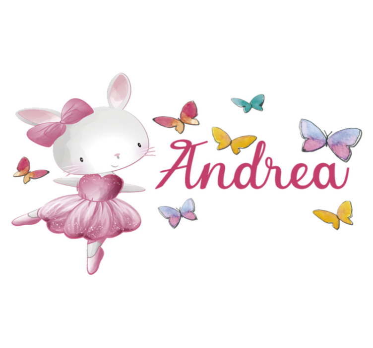 Hayvan pvc halı bale dans eden kız - TenStickers