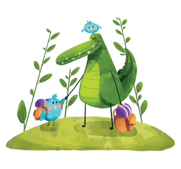 Hayvan pvc halı göl hayvan dostları - TenStickers