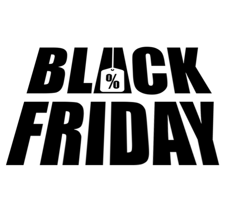 Black friday vinil halı sade beyaz arka plan - TenStickers