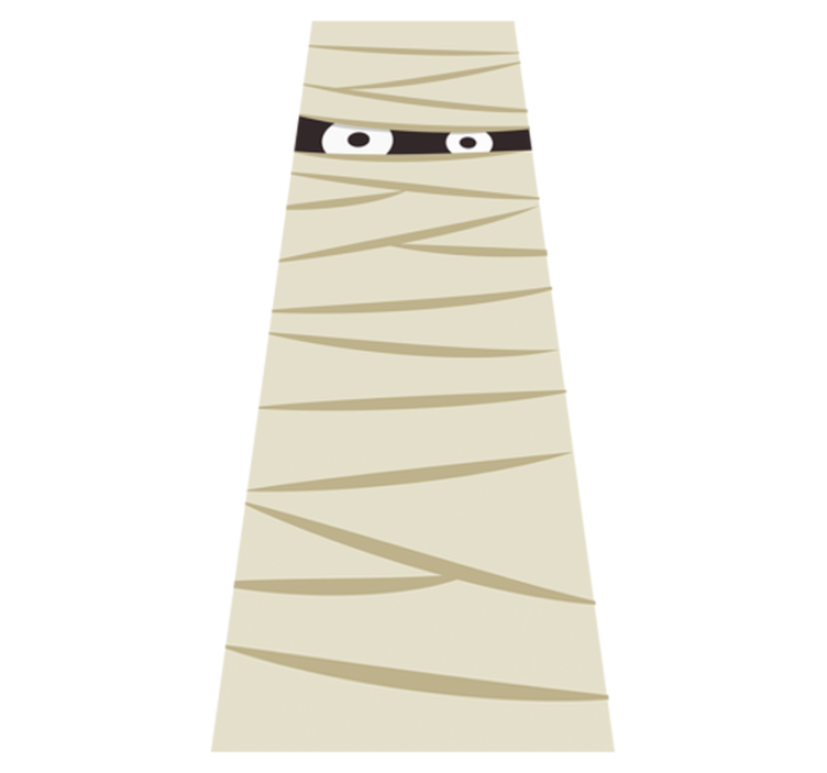 Cadılar bayramı pvc halı mumya gözleri - TenStickers