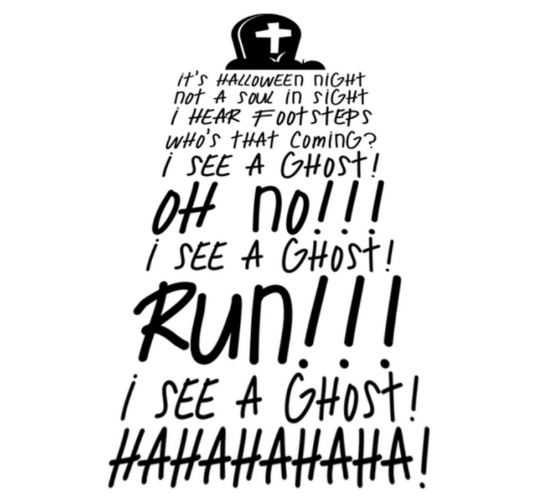 Cadılar bayramı pvc halı popüler şarkı - TenStickers