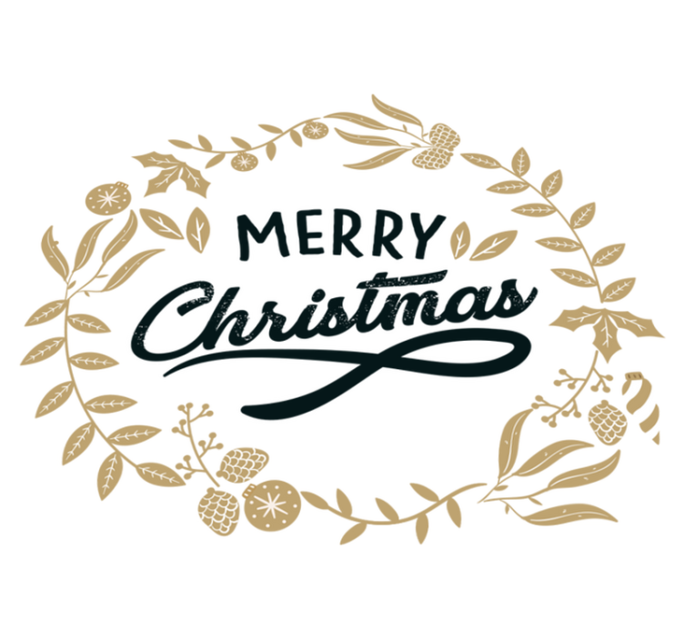 Noel pvc halı Çiçek nakışlı noel halısı - TenStickers