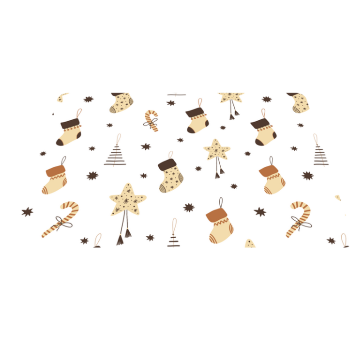 Noel pvc halı parıltılı hediye deseni - TenStickers