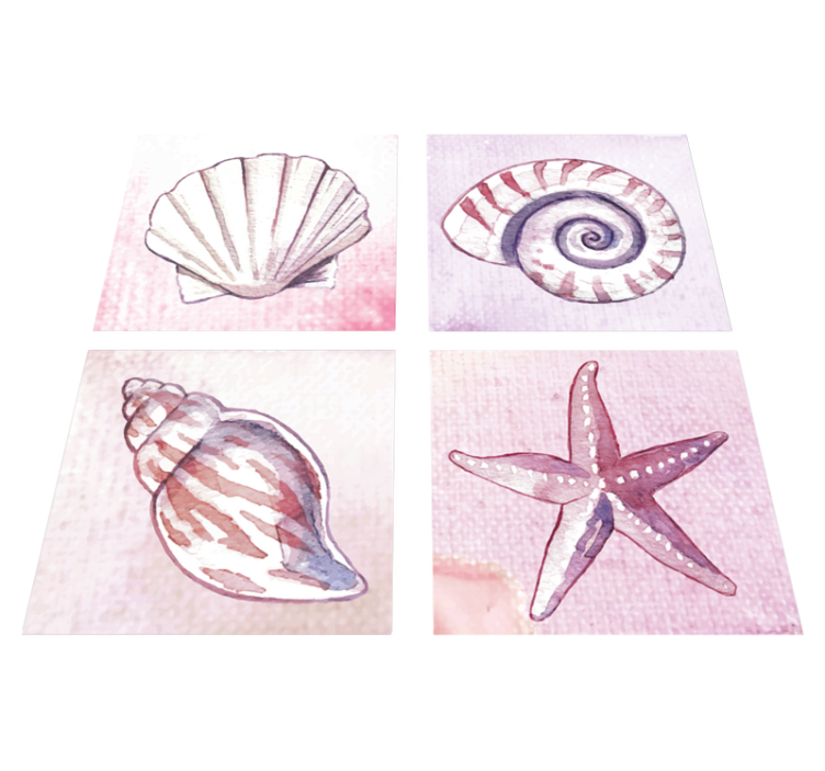 Banyo pvc halı deniz canlıları tiles - TenStickers