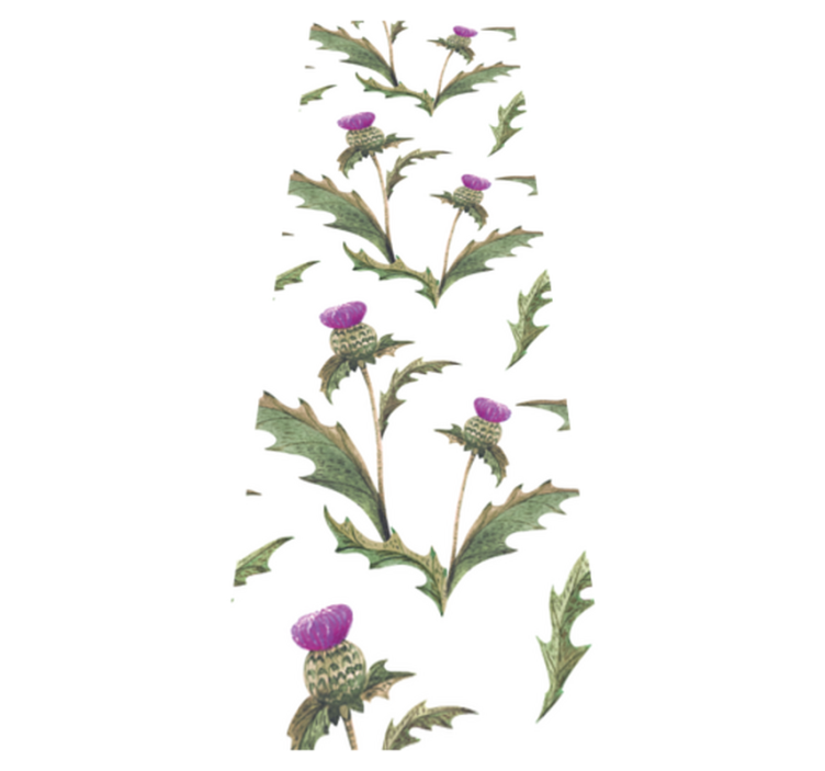 Yatak odası pvc halı İskoç Çiçekleri - TenStickers