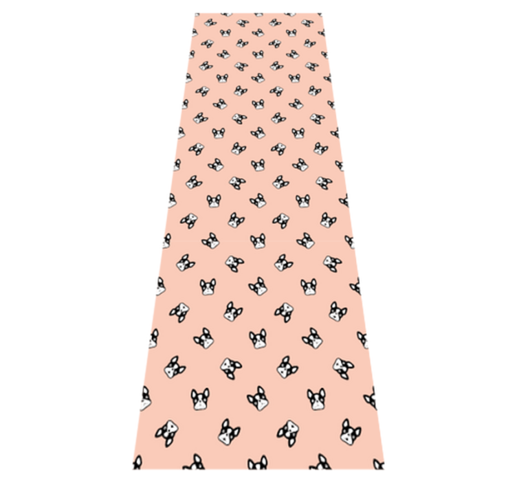 Yatak odası pvc halı sevimli fransız bulldog desenli - TenStickers