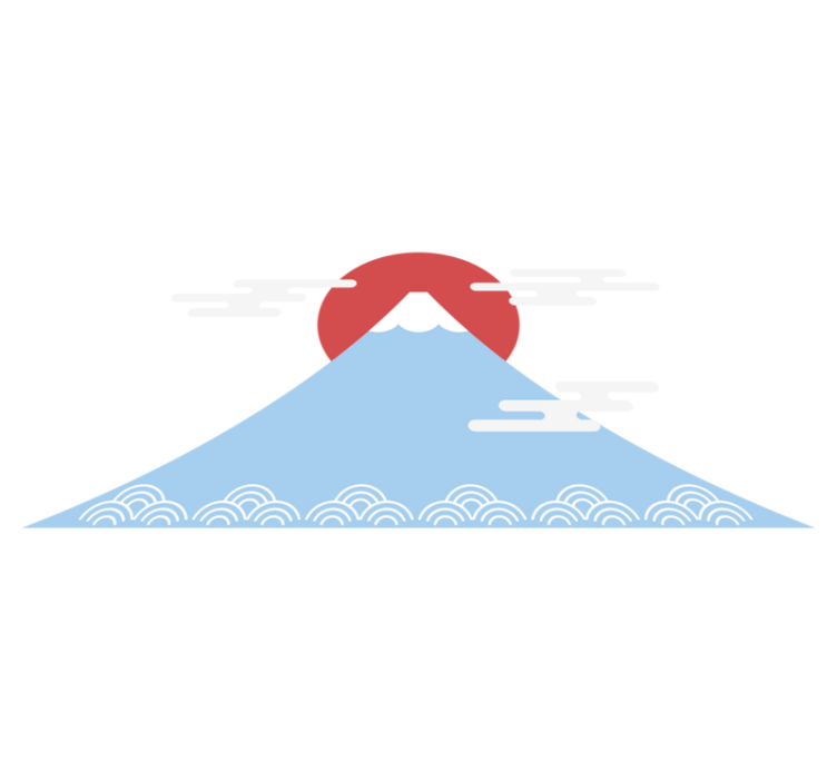 Doğa pvc halı asya tarzı dağ deseni - TenStickers