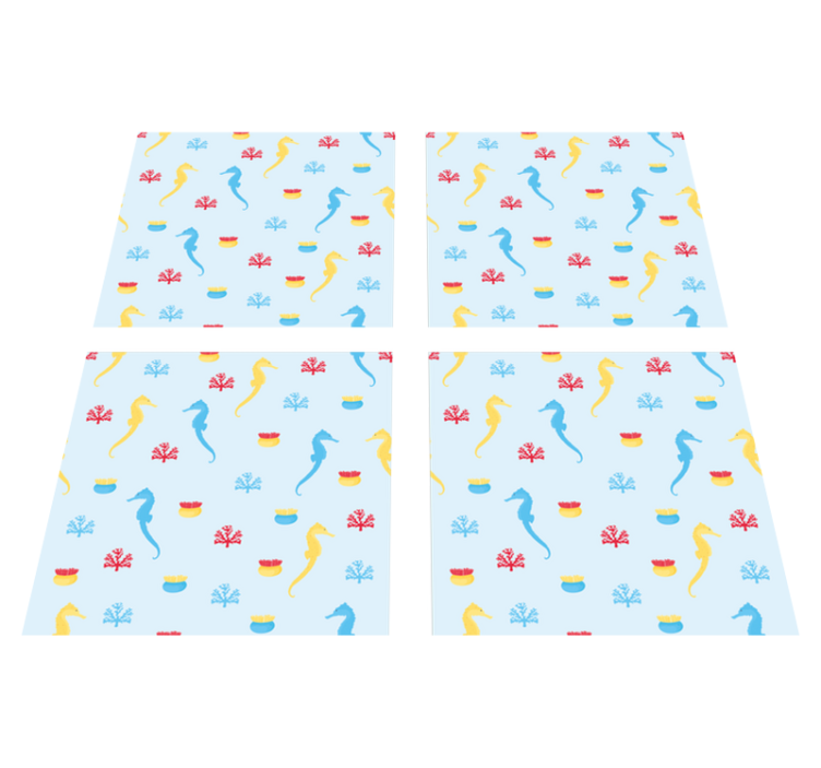 Doğa pvc halı denizatı doğa sıçraması - TenStickers