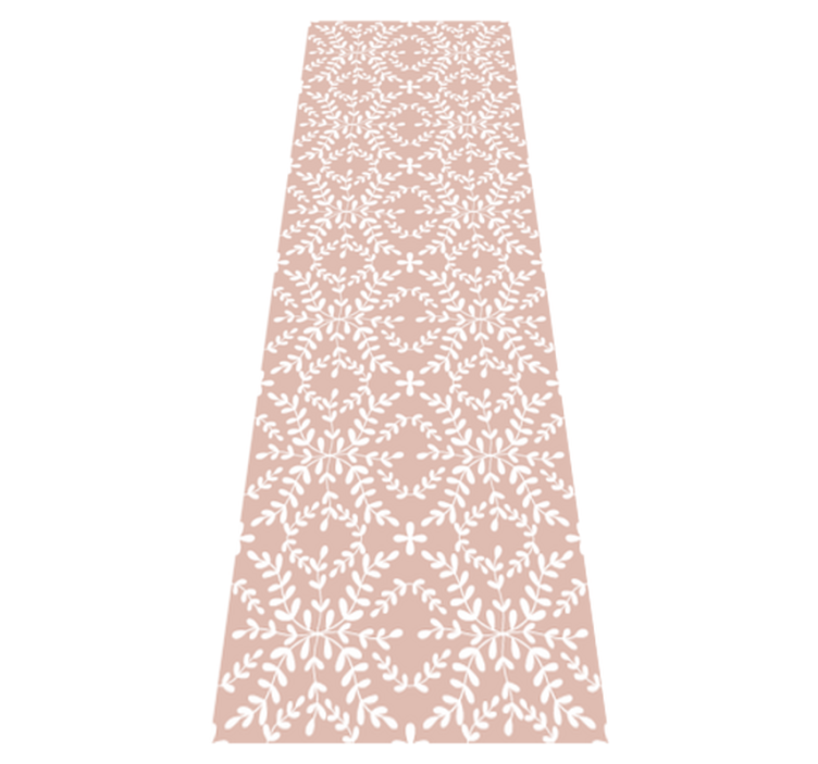 Yatak odası pvc halı - vintage yaprak desenleri - TenStickers