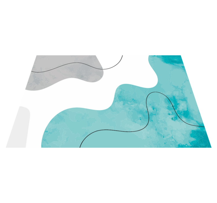 Geometrik pvc halı sulu boya Şekiller - TenStickers