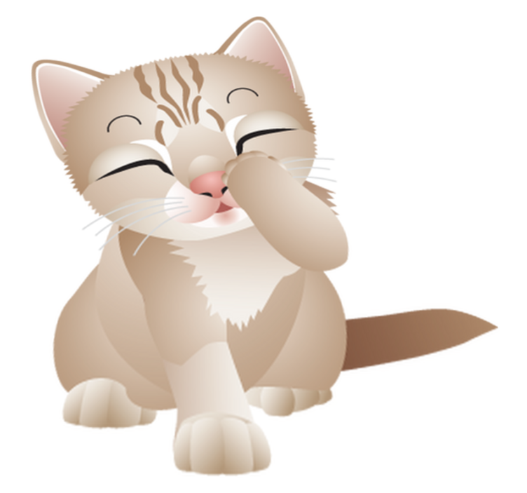 Çocukta pvc halı - vinilo çocuk yavru kedi - TenStickers