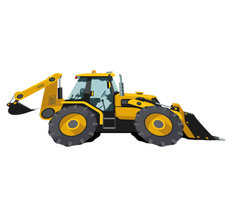 Çocukta pvc halı gerçekçi traktör - TenStickers