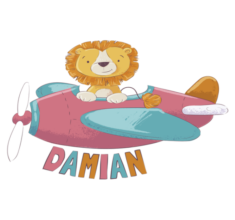 Çocukta pvc halı kişiye özel aslan - TenStickers