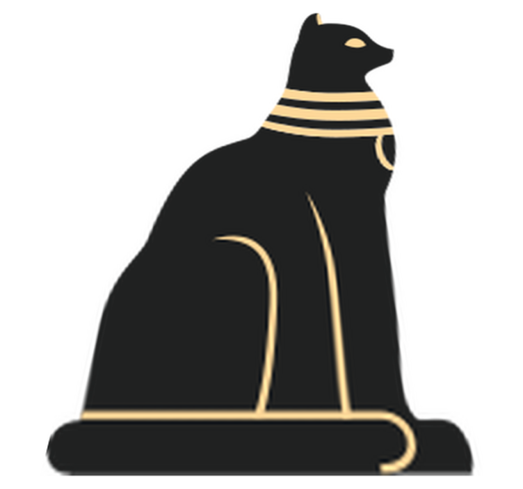 Yatak odası pvc halı mısır kedisi - TenStickers