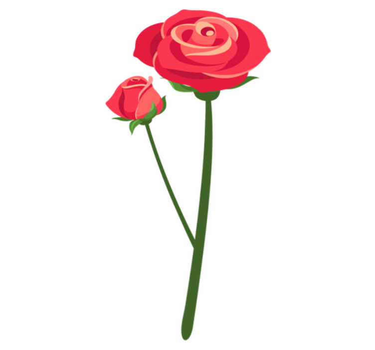 Yatak odası pvc halı 3d güller - TenStickers