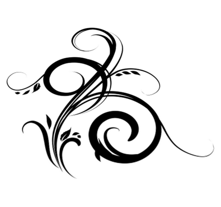 Yatak odası pvc halı filigran desenli yapışkan dekoratif - TenStickers