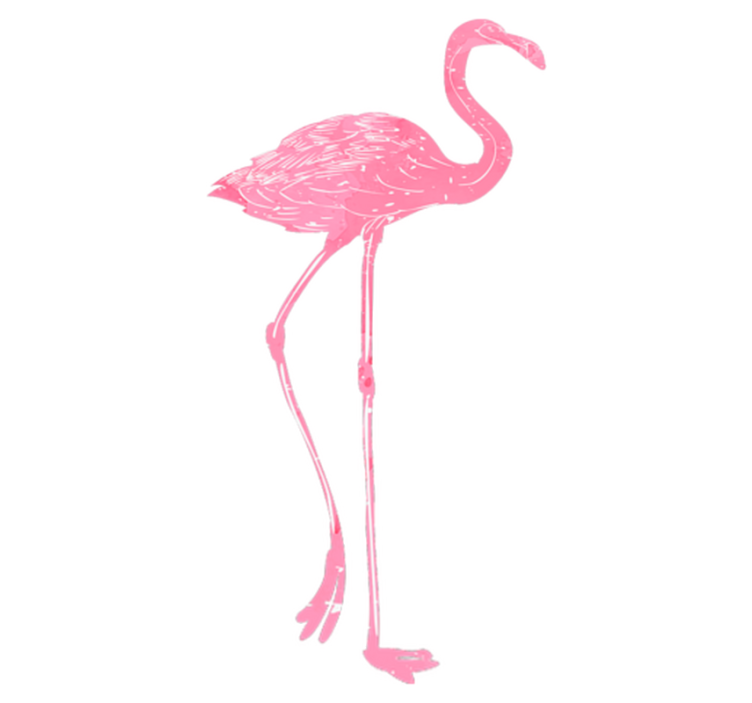 Yatak odası pvc halı flamenco akvarel - TenStickers