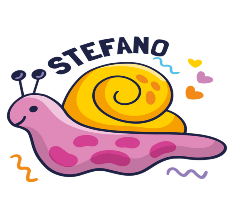 Çocukta pvc halı isimli renkli salyangoz - TenStickers