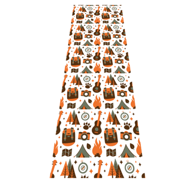 Yatak odası pvc halı dağlar ayı ahşap ateş - TenStickers