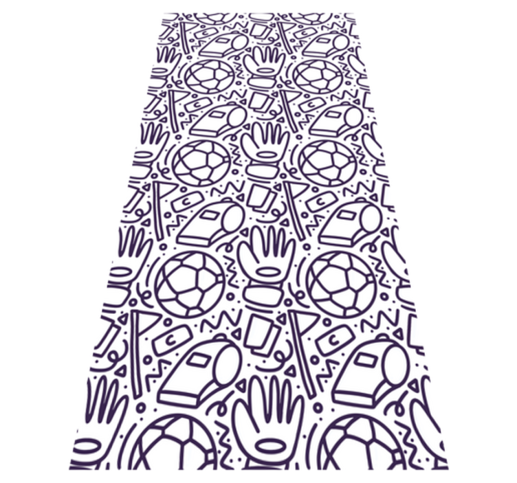 Yatak odası pvc halı spor karikatür tasarımı - TenStickers