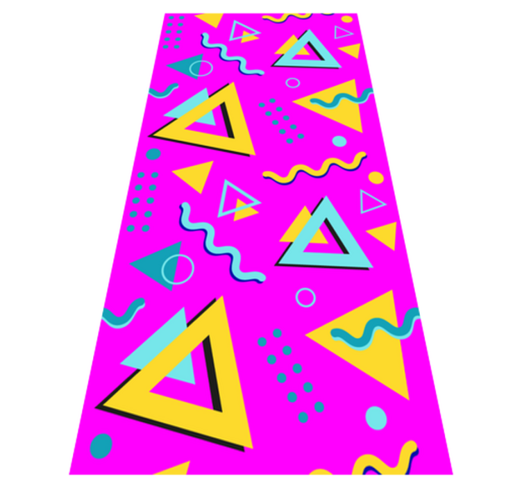 Yatak odası pvc halı memphis retro 80 geometrik şekiller - TenStickers