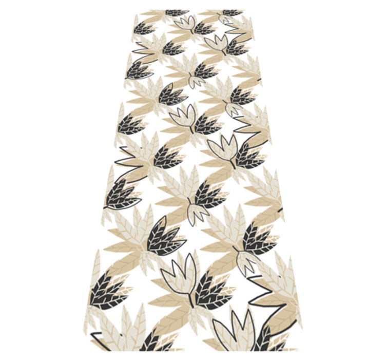 Yatak odası pvc halı - İskandinav tarzı kahverengi yapraklar - TenStickers